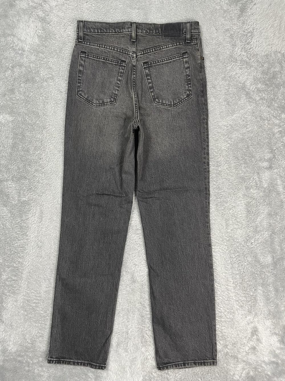 Abercrombie & Fitch 90s Straight Jeans Womens 29 Gray Charcoal Ultra High Rise